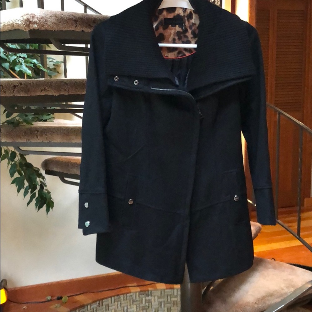 Steve Madden Black wool bend coat